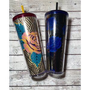 Set of TWO Starbucks 2020 Rose Tumblers